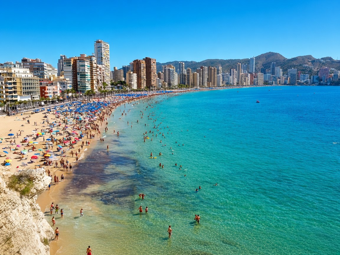 Levante beach in Benidorm
